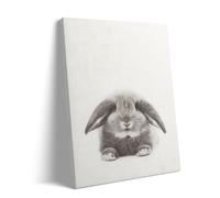 Adult Challenge Puzzle 500 Pieces Easter Gray Bunny Frame Easter Bunny Cute Animal for Friends and Family