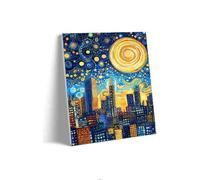 Adult Challenge Puzzle 500 Pieces of Urban Landscape Painting Letters on The Back Suitable for Beginners to Adapt to Family Education Activities Without Pressure