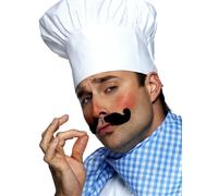 Adult Chef Cooks Hat Kitchen Hand White Fancy Dress Accessory Mens Ladies