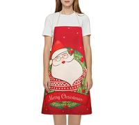 Adult Christmas Aprons Santa Claus Apron Adjustable Kitchen Aprons Funny Cartoon Baking Apron Cotton and Linen Aprons for Women Men Xmas Party Chef Cooking Restaurant Baking BBQ Dinner Party Supplies