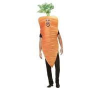 Smiffys Christmas Carrot Costume, Orange with Tabard, Christmas Adult Fancy Dress, Food/Drink Dress Up Costumes