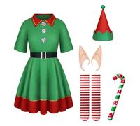 Adult Christmas Elf Costume Clothes Set Santa's Helper Cosplay Sets Men Women Christmas Elf Outfit for Holiday Party Women