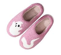 Adult Christmas Home Slippers Shoes for Women Halloween Pumpkin Boots for Women and Men Cute Comfy Bedroom Slippers House Party Costume Gifts (Pink, 6)