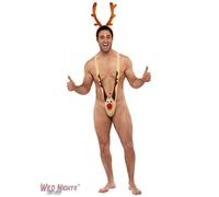 Adult Christmas Rudolph Reindeer Man Mankini