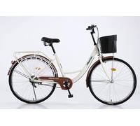 Adult City Bicycle, 21-Speed Steel Frame Cruiser, Ideal for Urban Commuting and Beach Riding