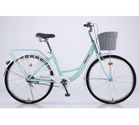 Adult City Bicycle, 21-Speed Steel Frame Cruiser, Ideal for Urban Commuting and Beach Riding