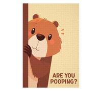 Adult Classic Jigsaw Puzzle, Beaver Peeking Are You Pooping, 1000 PCS