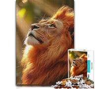 Adult Classic Jigsaw Puzzle, Lion Gazing Into The Light, 1000 PCS