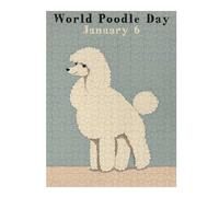 Adult Classic Jigsaw Puzzle, World Poodle Day, 500 PCS | Image-area sorting - steady puzzle progress at your own pace.