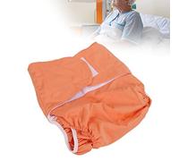 Adult Cloth Diaper, Incontinence Pants, Adult Leakproof Underwear, Washable Underwear Large Reusable Adult Diapers Covers, Elderly Incontinence Protection Nappies for Men and Women (Orange)