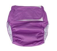 Adult Cloth Diaper, Waterproof & Reusable Unisex Elderly Incontinence Protection Nappies Underwear with Maximum Absorbency for Adult Incontinence Care, Suitable Waist for 19.7-49.9inch(Purple)
