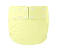 Adult Cloth Diapers Reusable Adjustable,Adult Diapers Women Mens Cloth Diapers Cotton Waterproof Washable Shorts Leakproof Incontinence Diaper Cover(Yellow,X-Large)