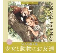 大人の塗り絵 少女と動物のお友達: Adult Coloring Book - Little Girls and Their Animal Friends - (美女シリーズ)