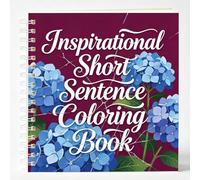 Adult Coloring Book Spiral Bound, Relaxing Coloring Book with Inspirational Quotes & Patterns, Stress Relief Colouring Books for Women, Thick Paper & Large Format for Women (7.86"x7.47", Colorful-A)