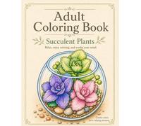 Adult Coloring Book Succulents: Simple Designs for Beginners • Single-Sided Pages • 50 Illustrations