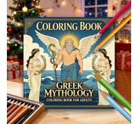 Adult Coloring Books for Women, Bold and Easy Greek Mythology Coloring Book with Single-Sided Thick Paper, Cozy Stress Relief Relaxing Gift for Teen (24 Pages)
