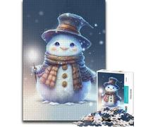 Adult Colourful Jigsaw Puzzle, Funny Cute Snowman, 300 PCS