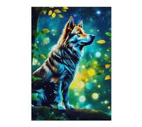 Adult Colourful Jigsaw Puzzle, Magic Realism Dog, 300 PCS