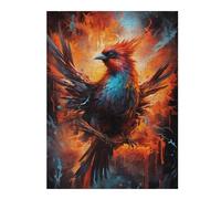 Adult Colourful Jigsaw Puzzle, Phoenix Rising Fantasy Artwork, 500 PCS