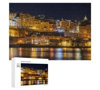 Adult Colourful Jigsaw Puzzle, Valletta At Night In Malta, 300 PCS