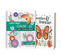 Adult Colouring Books, 2 Pcs Mandala Colouring Books, Spiral Bound Book, Mindfulness Patterns in Mandala Style, Relax and Mindfulness Gifts for Adults,Women and Men