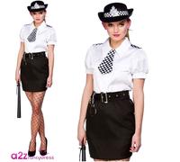 Adults Police Woman Costume Sexy Constable Cutie Ladies Fancy Dress Outfit