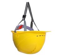 Adult Construction Hard Hat Safety Helmet for Factory Floors | Yellow Plastic Shell, Adjustable Fit and Breathable Design, for Welders in Hazardous Environments