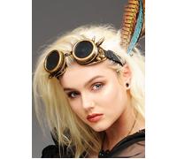 Adult Copper Steam Punk Spiked Goggles Steampunk Fancy Dress Accessory Cosplay
