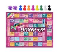 Adult Couple Game - Over 14 Age Category, Night Drinking Board Mat 92g | Interactive Clear Printing Leather Chess Card, This Funny Interactive Dice Challenge Entertains Girls For Bachelorette Party.