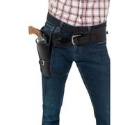 Adult Cowboy Gun Holster Belt Faux Leather Western Fancy Dress Accessory