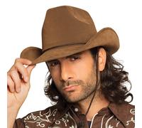 Adult Cowboy Hat - Leather Western Hat Cowgirl Fancy Dress Utah Hat