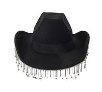 Adult Cowboy Hats With Shinning Rhinestones Tassels For Woman Western Cowboy Hat Model Show Hat With Chin Strap Cowgirl Hats Woman Cowgirl Chin Strap Bachelorette Party Bride