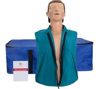 Adult CPR Manikin, Cardiopulmonary Resuscitation Training Mannequin Rubber Half Body Artificial Respiration Human Model for Teaching and First Aid Training