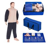 Adult CPR Manikin Dummy Training Kit, Full Body for First Aid Training | Chest Compression Practice, Airway Opening, Rescue Breathing, Chest Rise and Fall, Pupil Comparison, Training Accessories