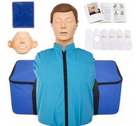 Adult CPR Training Manikin, Half-Body First Aid Resuscitation Mannequin with Compression Feedback for BLS and CPR Training