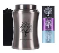 Adult Cremation Urn for Human Ashes - Medium Size for Dad or Mom - Funeral Burial Urn (Silver)