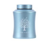 Adult Cremation Urn for Human Ashes - Medium Size for Dad or Mom - Funeral Urn (Blue)