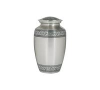 Adult Cremation Urns, Urn Human Ash, Decorative Urns, Funeral Urn, Engraved Urn, A Beautiful Large Funeral Urn for Your Loved Ones Remains with Elegant Finish - 10 Inch Antique Silver