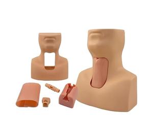 Adult Cricothyrotomy Simulator, Tracheostomy Simulator Model, PVC Tracheotomy Simulation Model, Surgical Airway Trainer, for Clinical Emergency Practice Advanced Airway Management Simulator.
