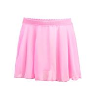 Adult Dance Practice Skirt Ballet Short Chiffon Elastic Waist For Female For Women(Pink,L)