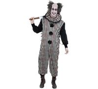 Adult Dark Vintage Clown Halloween Fancy Dress Costume