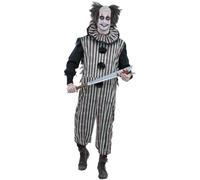 Adult Dark Vintage Clown Halloween Fancy Dress Costume