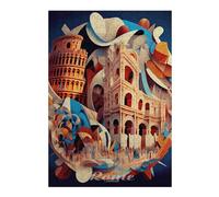 Adult Decorative Jigsaw Puzzle, Rome Colosseum 3, 300 PCS | New Year puzzle activity: solo or shared puzzle time in spare time.