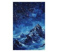Adult Decorative Jigsaw Puzzle, Snow-Capped Mountain Night Sky, 1000 PCS