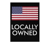 Adult Decorative Jigsaw Puzzle, USA BLACK LOCALLY OWNED, 500 PCS