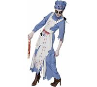 Adult DELUXE BLOODY BUTLER or MAID Fancy Dress Costume Halloween Horror Undead