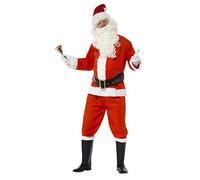 Adult Deluxe Novelty Red & White Santa Suit Christmas Fancy Dress Party Costume