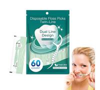 Adult Dental Floss | Double Thread for Dental Appliances and Nomadic Hygiene | Cleaning Accessories for Orthodontic Care Adults, Family, Office and Travel