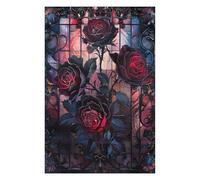 Adult Detailed Jigsaw Puzzle, Gothic Black Roses, 1000 PCS