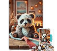 Adult Detailed Jigsaw Puzzle, Handmade Panda Teddy Bear, 1000 PCS